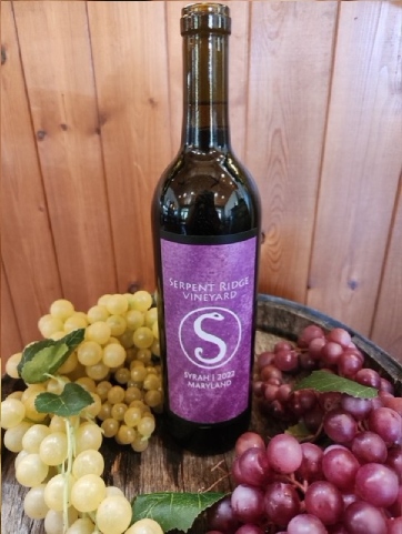 Syrah Red Wine Serpent Ridge Winery Westminster MD