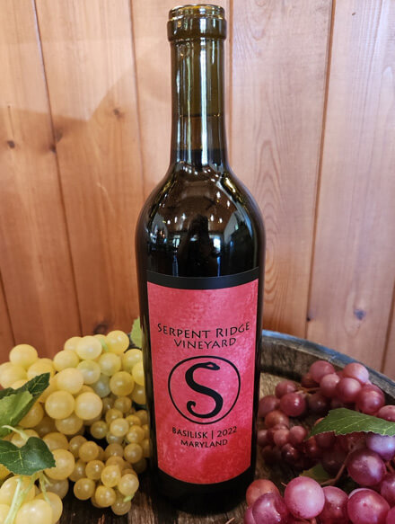 Basilisk- Red Wine at Serpent-Ridge-Vineyard-Maryland Westminster Winery